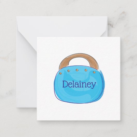 Preppy Bermuda Bag Personalisiert Mitteilungskarte (Vorderseite)