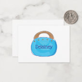 Preppy Bermuda Bag Personalisiert Mitteilungskarte (Vorderseite/Rückseite Beispiel)