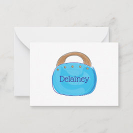 Preppy Bermuda Bag Personalisiert Mitteilungskarte