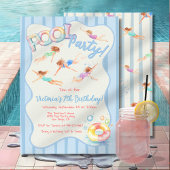 Preppy Birthday Pool Party Einladung