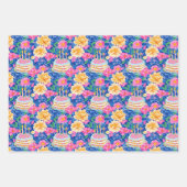 Preppy Birthday Wrapping Paper Geschenkpapier Set (Vorderseite 2)