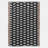 Preppy Black and White Geometric Muster Decke (Vorderseite Vertikal)