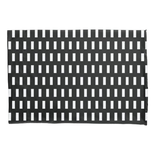 Preppy Black and White Geometric Muster Kissenbezug (Vorderseite)