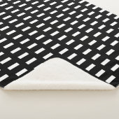 Preppy Black and White Geometric Muster Sherpadecke (3/4)