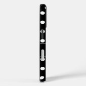 Preppy Black and White Polka Dots Personalisiert Case-Mate iPhone Hülle (Rückseite / Rechts)