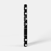 Preppy Black and White Polka Dots Personalisiert Samsung Galaxy Hülle (Rechte Seite)