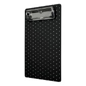 Preppy Black and White Tiny Polka Dots Muster Mini Klemmbrett (Gewinkelt2)