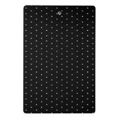 Preppy Black and White Tiny Polka Dots Muster Mini Klemmbrett (Rückseite)