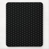 Preppy Black and White Tiny Polka Dots Muster Mousepad (Vorne)