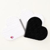 Preppy Black and White Tiny Polka Dots Muster Notizblock (Innenseite)
