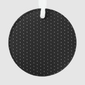 Preppy Black and White Tiny Polka Dots Muster Ornament (Rückseite)