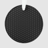 Preppy Black and White Tiny Polka Dots Muster Ornament (Vorderseite)