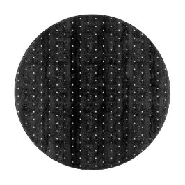 Preppy Black and White Tiny Polka Dots Muster Schneidebrett