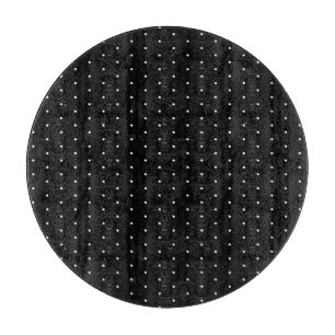 Preppy Black and White Tiny Polka Dots Muster Schneidebrett