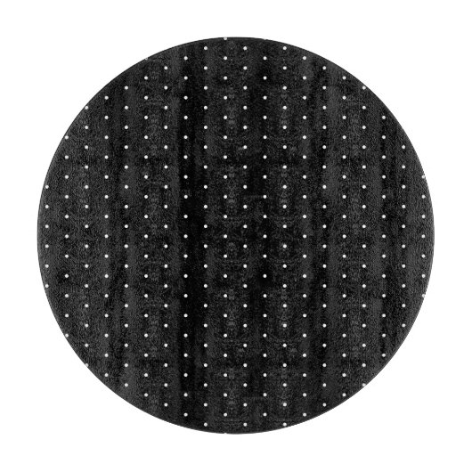 Preppy Black and White Tiny Polka Dots Muster Schneidebrett (Vorderseite)