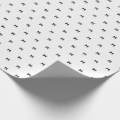 Preppy Black Bow Geschenkpapier (Ecke)