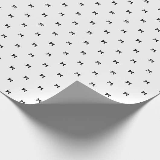 Preppy Black Bow Geschenkpapier (Ecke)