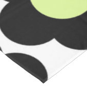 Preppy Black Neon Green Hippie Blume Pattern Tischdecke (Schrägansicht)