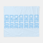 Preppy Blanket Blau Fleecedecke (Vorderseite (Horizontal))
