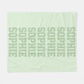 Preppy Blanket Green Fleecedecke (Vorderseite (Horizontal))