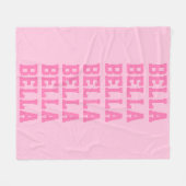 Preppy Blanket Pink Fleecedecke (Vorderseite (Horizontal))