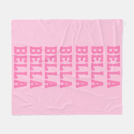 Preppy Blanket Pink Fleecedecke (Vorderseite (Horizontal))