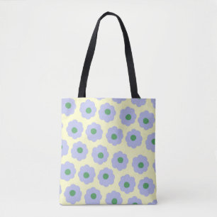 Preppy Blau Grüne Süße Hippie-Blumenmuster Tasche