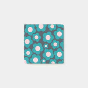 Preppy Blau Rosa Hippie Blumenmuster Post-it Notiz