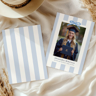Preppy Blaue Foto-Abschlussfeier Ankündigung