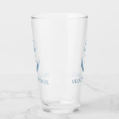 Preppy blauer Anker Carolinas personalisiert Glas (Links)