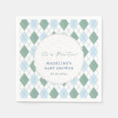 Preppy Blue and Green Golf Theme Kinderdusche Serviette (Vorderseite)