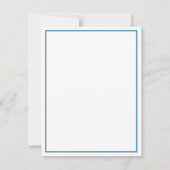 Preppy Blue and White Bow Personalized Mitteilungskarte (Rückseite)