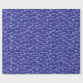Preppy Blue and White Simple Bows Pattern Geschenkpapier (Flach)
