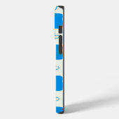 Preppy Blue Blume Prüfmuster Case-Mate iPhone Hülle (Rückseite / Links)