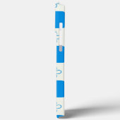 Preppy Blue Blume Prüfmuster Case-Mate iPhone Hülle (Rückseite / Links)