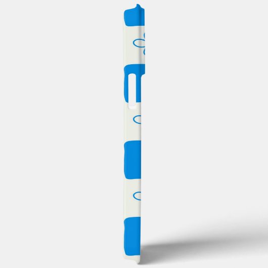 Preppy Blue Blume Prüfmuster Case-Mate iPhone Hülle (Rückseite / Rechts)