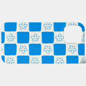 Preppy Blue Blume Prüfmuster Case-Mate iPhone Hülle (Rückseite (Horizontal))