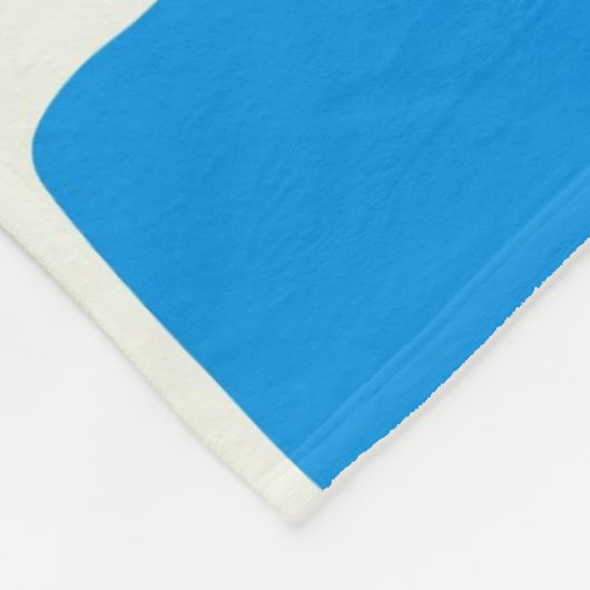 Preppy Blue Blume Prüfmuster Fleecedecke (Ecke)