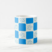 Preppy Blue Blume Prüfmuster Kaffeetasse (Mittel)