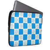 Preppy Blue Blume Prüfmuster Laptopschutzhülle (Vorne Rechts)