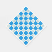Preppy Blue Blume Prüfmuster Serviette (Ecke)