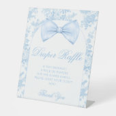 Preppy Blue Bow Krawatte Baby Boy Dusche Windelwan Sockelschild (Vorderseite)