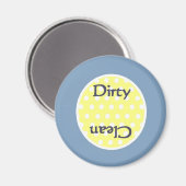 Preppy Blue Clean Dirty Disshwasher Magnet (Vorderseite/Rückseite)
