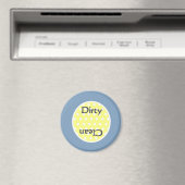 Preppy Blue Clean Dirty Disshwasher Magnet (In Situ (Geschirrspüler))
