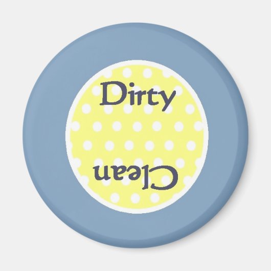Preppy Blue Clean Dirty Disshwasher Magnet (Vorne)