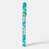 Preppy Blue Flowers Monogram Case-Mate iPhone Hülle (Rückseite / Rechts)