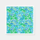 Preppy Blue Flowers Serviette (Vorderseite)