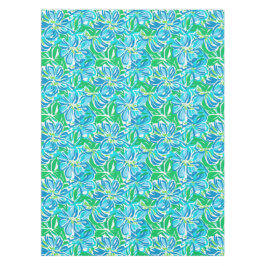 Preppy Blue Flowers Tischdecke