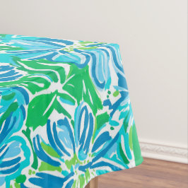 Preppy Blue Flowers Tischdecke