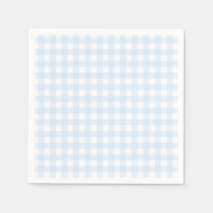 Preppy Blue Gingham Birthday Party Serviette
